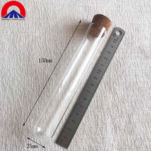 Chinese supplier wholesale customized large borosilicate glass test tube with cork