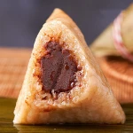 Chinese traditional snacks cereals breakfast rice dumplings sweetened bean paste zongzi