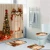 Import Christmas Shower Curtain and Bath Rug Set,Toilet Floor Mat Non-Slip Pedestal Rug Set for Home Bathroom Decoration from China