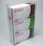 clear plexiglass three pocket glove dispenser wall hanging hospital tool box