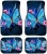 CMS-2012006-R customized household car supplies temperament sweet butterfly print car foot pad removable car mat set