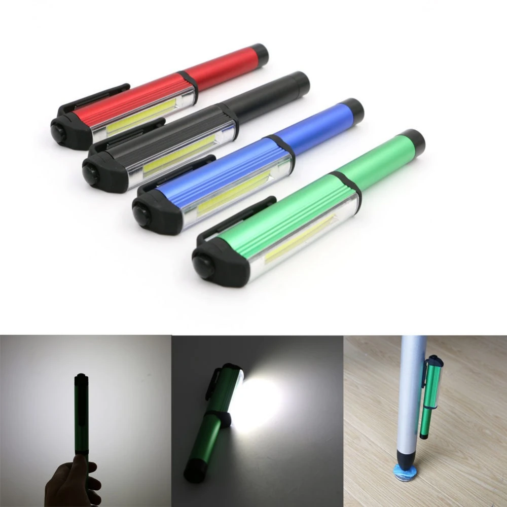 COB led working flashlight pen shape pocket flashlight with magnet