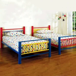 colorful double bunk bed steel bedroom wardrobe H831