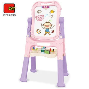 colorful easel painting set kids magnetic drawing board toy with stand