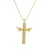 Import Copper Plated Gold Cross Love Pendant Lucky Fashion Necklace Pendant charms  Not included chain from China