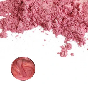 Cosmetic grade low heavy metal pink lip gloss mica powder