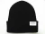 Import Cotton Acrylic blend knitted cap with custom canvas tag, winter beanie ribbed style from China
