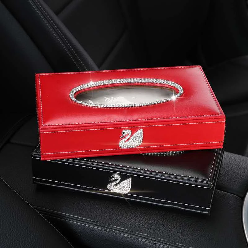 Creative European style leather tissue box car tissue box customized car PU leather suction box