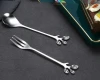 Creative Stainless Steel Spoon Wholesale Leaf Shape Fork