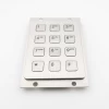 Custom 12 key matrix waterproof stainless metal braille keypad for blind people