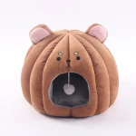 Custom Brand Chongju Cute Premium Round Kitten Gift Comfortable Cat Cave Closed Cat Bed Cave
