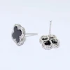 Custom Fine Jewelry Cubic Zirconia Rhodium Plated Clover Jewelry Set 925 Silver Jewelry Sets