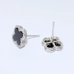 Custom Fine Jewelry Cubic Zirconia Rhodium Plated Clover Jewelry Set 925 Silver Jewelry Sets