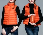 Custom high quality Women Winter Ultra Light duck Down Vest Female warmer down Sleeveless Jacket Windproof super Soft Waistcoat