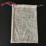 Custom Label acceptable Muslin packaging Pouches drawstring organic cotton net produce Bags
