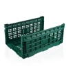 Custom large green vegetable collapsible plastic crate