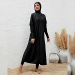 Custom Logo Burkini Manufacturer Beach Wear For Muslim Women Plus Size 3 Pieces Burkinis Modest Swimwear Islamic Swimsuit