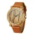 Import Custom Logo Mens  Wooden Watch With Leather Strap Bamboo Watch Reloj De Bambu from China