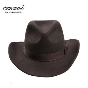 Custom Men Hats Wool Felt Cowboy Hat Wholesale Lemmy Cowboy Hat