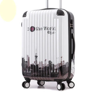Custom Print Design Hard Trolley Luggage Set Travel luggage bag