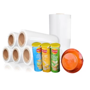 Custom Print Plastic Food Packaging Materials Low Temperature Film Roll Stock Film For Noodles Instant Food Milk Tea