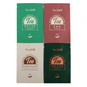Custom Printed With Logo empaques Biodegradables Ziplock Valve Kraft Paper Dried Fruit Tea Bags