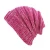 Import Custom your own Logo winter ski slouchy cable knit ribbed messy bun hat ponytail beanie from China