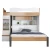 Import Customize triple bunk beds double decker bed with slide from China