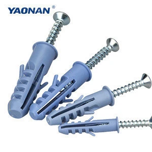 Customized 4/5/6/7/8/10/12/14mm Pe Wall Plug Anchor/ Plastic Anchor With Screw