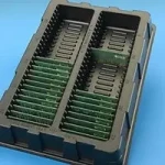 Customized Antistatic Esd Blister Tray Black Plastic Electronic Parts Blister Insert Tray For Electronic Packaging Tray