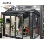 Customized Conservatory 4 season Aluminum Prefab Glass House Sunroom Solarium