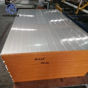 Customized Double Layers 304 Stainless Steel Insulated Lightweight PU/PUR Wall Sandwich Panel