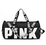 Customized logo large capacity pink duffle bags gym women waterproof sports travel bag