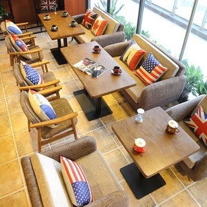 Customized size cheap coffee table set shop design restaurant furniture