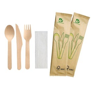 Cutlery Set Disposable Compostable Flatware Set Customized