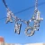 Import Daicy wholesale new fashion girls bling bling silver alphabet letter necklace jewelry from China