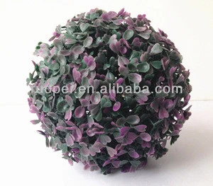 Decorative plastic artificial hanging grass ball in different sizes from Yiwu market