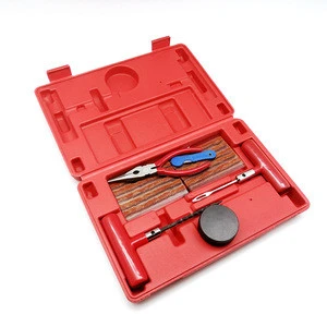 Deluxe Heavy Duty Car Motorcycle Truck 27-pc Emergency Tubeless Tire Fix Repair Tools Kit
