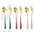 Import Dessert Fork Stirring Spoon Sell Bulk Gold 304 Stainless Steel Round Coffee Cupping Spoons Fork Set from China