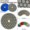 DIATOOL 4&quot; Resin Bond Diamond dry sanding disc 100mm Flexible Diamond Dry Polishing Pads granite marble Grinding disc