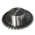 Import DIN/ISO standard simplex high frequency quenching industrial roller chain 40t stainless steel sprocket from China