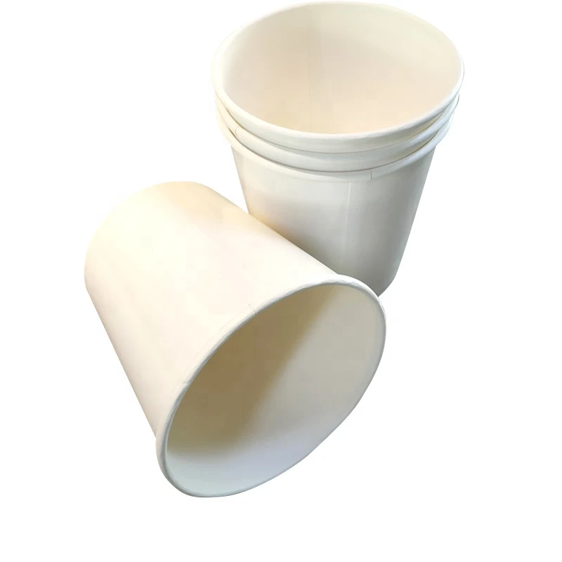 Disposable 8 12 16 24 32 oz Noodle Paper Cup Bowl, Hot Soup Cup Bowl with lid