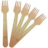 Disposable bio-degradable eco compostable wooden bamboo fork for trip
