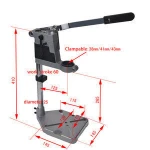 Double Hole Drill Support Holder Grinder Clip-on Round Table Electric Drill Stent Screw Clamp Tool Holder