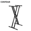 Double X Braced Keyboard Stand With Push Button Lock