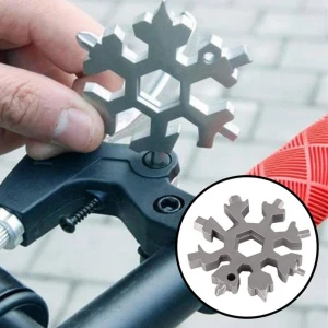Dropshipping 18-in-1 multi-tool Snowflake-Shaped Tool Card Combination Compact Multifunction Screwdriver Gadget Key Ring