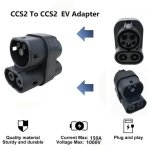 Durable Adapter EV Car DC1000V 150A CCS1 to CCS2 Plug Car Charging Adapter EV Charger Connector With Fast Charging