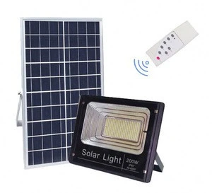 Dusk to Dawn Photocell Solar Power Remote Control LED Solar Flood Light for Garden Outdoor Lighting