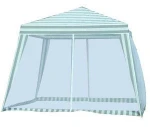 Easy Pop Up Metal Garden Gazebo Tent&Outdoor Gazebo 3x3m