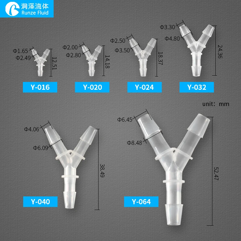 easy tubing small plastic fittings 3 way connectors